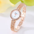 (New) lady fashion rhinestone intaza slim mesh business quartz analog wrist watch.