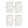 1Set PVC Bulkhead Fitting 3/4 Inch with Plugs Garden Hose Adapter with Clamp Kit Water Tank Connector Thru-Bulk Pipe Fitting. 