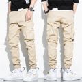 Fashion Multi-Pockets Winter Cargo Pants Men Fleece Liner Thick Warm Slim Fit Joggers Streetwear Casual Thermal Trousers Pants.