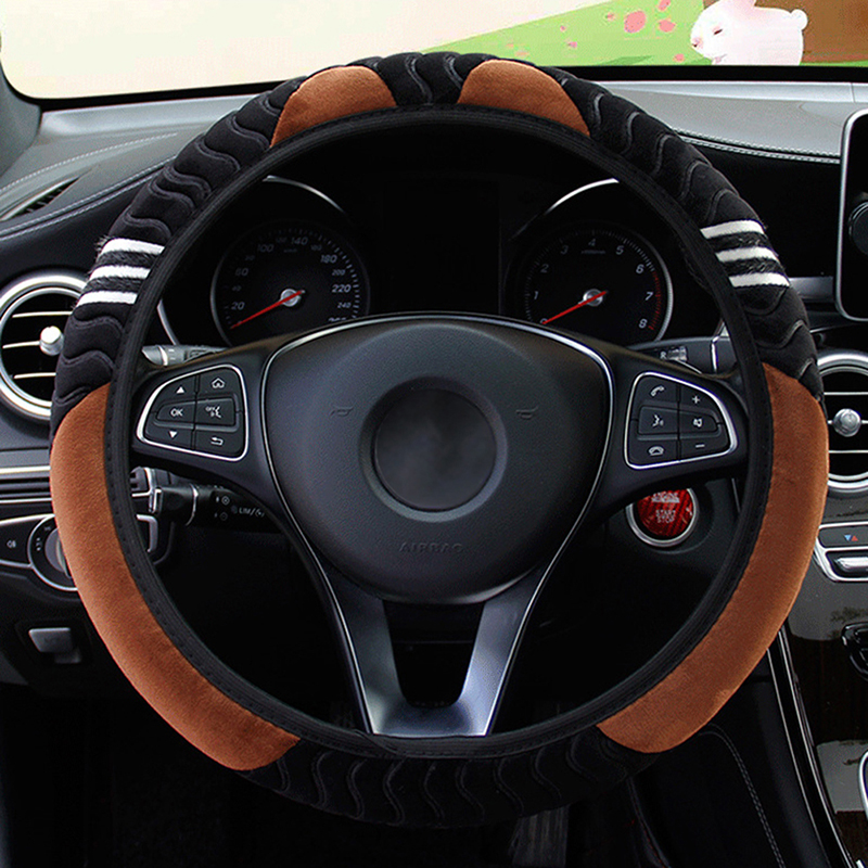 【100%-New】 15" Car Steering Wheel Cover Elastic Warm Anti-slip Wheel Cover Car Accessories