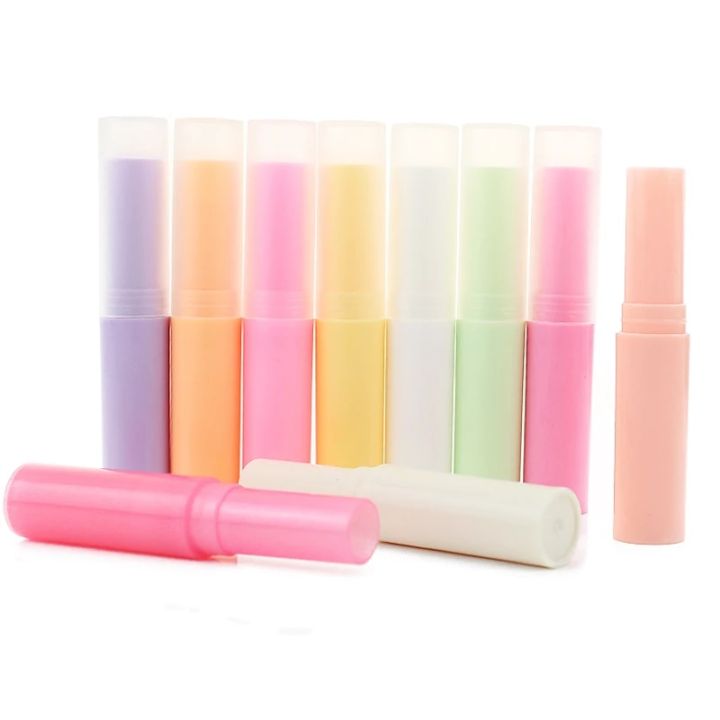 30/50/100pcs 4ml Lip Balm Container With Caps Portable Mini Empty Lip Balm Stick Tube Lipstick Tube Travel Cosmetic Containers