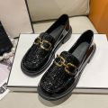 British Style Summer Pumps2023New Pattern Leather Shoes Design Sense Minority All-Match One Pedal Loafer. 