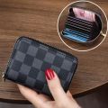 Multi Slot Card Holder Vintage Small Wallet Women Men Business Bank Credit Card Bag Male Coin Pouch Solid Leather Zipper Wallet. 