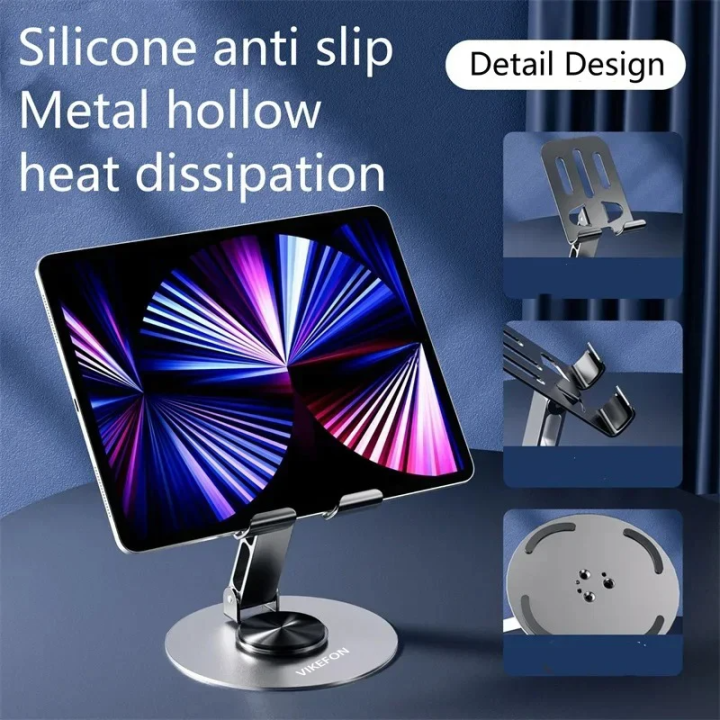 720%20Full%20Matel%20Foldable%20Portable%20Cell%20Tablet%20Holder%20For%20iPad%20Adjustable%20Fold%20Lazy%20Desktop%20Desk%20Live%20Mobile%20Phone%20Stand%20Mount%20-%20Image%206