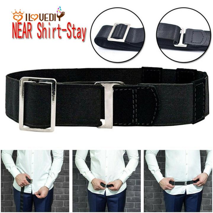 Easy Shirt Stay Adjustable Belt / Non-slip Wrinkle-Proof Shirt Holder Straps / Locking Belt Holder / Near Shirt Stay / Elastic Shirt Lock Belt for Women Men Work Interview