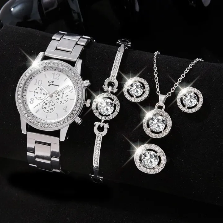 5%20PCS%20Set%20Silver%20Luxury%20Watch%20Women%20Ring%20Necklace%20Earrings%20Rhinestone%20Fashion%20Wristwatch%20Female%20Casual%20Watches%20Bracelet%20Set%20-%20Image%205