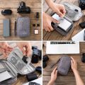 Portable Travel Organizer Storage Bags for Data Cable, Mobile, Powerbank,  USB Gadgets, Wires Charger Power Battery Zipper. 