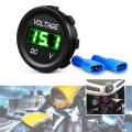 2X DC 12V LED Panel Digital Voltage Meter Display Voltmeter for Boat Marine Vehicle Motorcycle Truck ATV UTV Green.