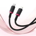 Baseus Cable For Iphone PD 20W by Baseus Dura Series Fast Charging Cable Type-C to Lightning 2m Red+Black.