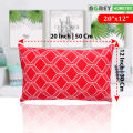 Decorative Cotton Cushion Cover_Red_(20"x12"). 
