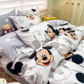 New Cartoon Skin-Friendly Four-Piece Set Student Dormitory Children's Household Bedding Quilt Cover Bed Sheet Fitted Sheet Wholesale.