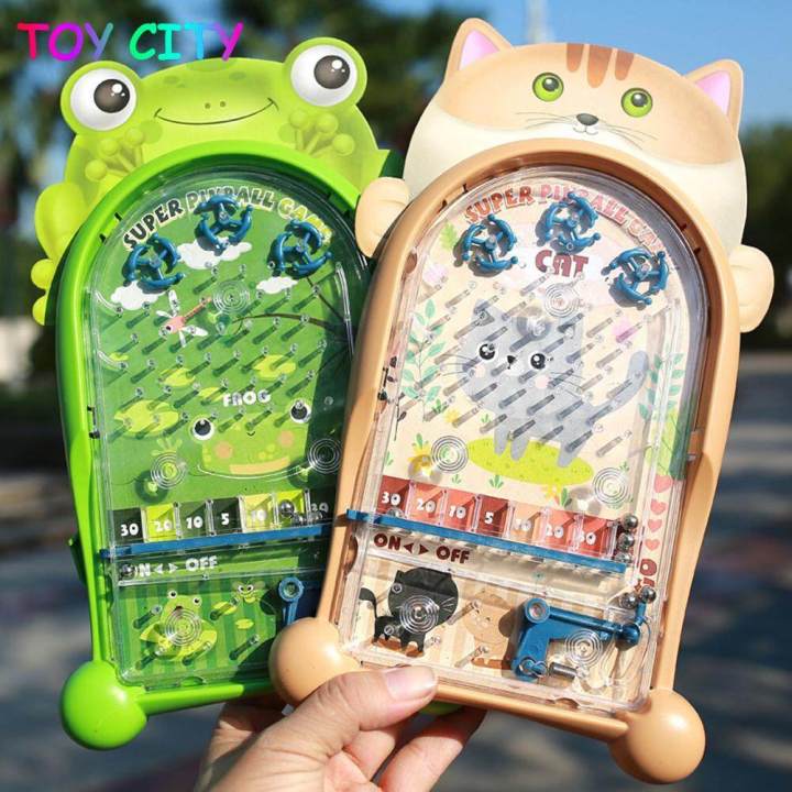 1pcs Random Color Frog Pinball Machine Fun Tabletop Game Frog Ejection Children's Educational Toy for Parent-child Interactive