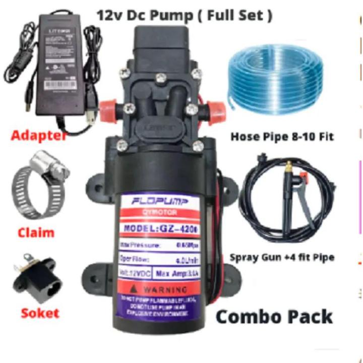 12 Volt Water Pump Motor Full Set Car and Bike washer