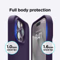 For apple iPhone 14 / iPhone 14 Plus / iPhone 14 Pro / iPhone 14 Pro Max Luxury Silicone Protect Back Cover Soft Case - Camera(Maroon/Deep Purple Color).