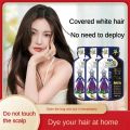 30ml Fashion Color Plant Bubble Hair Dye Coffee Chestnut Brown Hair Cream Cover White Hair Dye Special-shaped Bag Natural Tone. 