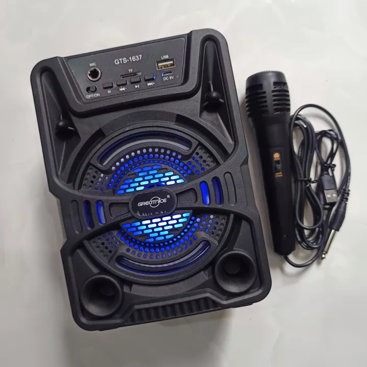 GREATNICE%20GTS-1637%20Bluetooth,%20USB,%20TF%20Card%20&%20FM%20Radio%20Supported%20Wireless%20Speaker%20&%20Mic%20-%20Image%204