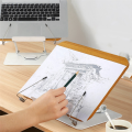 360°Rotating Base Book Stand Holder for Reading Hands Free Foldable Book Display Stand with Paper Clips Wood Panel Stand Easy to Use. 