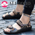 Fashion Shoes Men Black Sandals For Men Mesh Breathable Beach Shoes Flat Sandals Soft Sole Summer Sandals. 