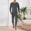 Winter Thermal Underwear Set Men Warm Thick Fleece Long Johns Tops Man Thermal T Shirts Bottom Pants Suit Thermos Pajamas Set. 
