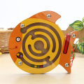 Children Wooden Educational Montessori Toys Magnetic Maze Handwriting Pen Push Beads Small Animals Labyrinth Track Toys For Kids.