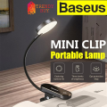 Baseus Mini Clip Lamp Comfort Reading USB Led Light Rechargeable On Desk Lamp Flexible Nightlight Warm Reading Lamp For Travel Bedroom Book.