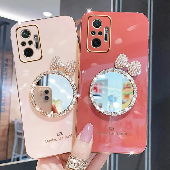 For%20Xiaomi%20Redmi%20Note%2010%20Pro%20Max%20Back%20Cover%20+%20Bowknot%20Makeup%20Mirror%20Fashion%20Shiny%20Plating%20Square%20Bumper%20Bling%20Girls%20Phone%20Case%20Soft%20TPU%20Silicone%20Shockproof%20Back%20Cover%20-%20Image%206