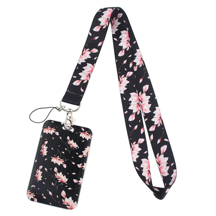 New%20Sakura%20Cherry%20Blossoms%20Flower%20lanyard%20card%20ID%20Badge%20Holder%20Keychain%20Pass%20Gym%20Mobile%20Kids%20Key%20Holder%20Key%20Rings%20Gift%20-%20Image%202