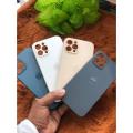 For Appel 12 Pro Max Luxury back glass matte Finishing Silicone Protect Back Cover Soft.