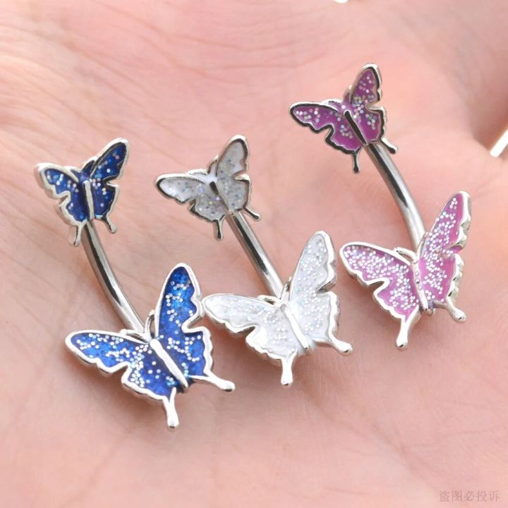 1.5mm%20Pin%20Blingbling%20Sequins%20Butterfly%20Belly%20Piercing%20Bar%20Surgical%20Steel%20Navel%20Ring%20Belly%20Button%20Rings%20for%20Women%20Earring%20Jewelry%20-%20Image%202
