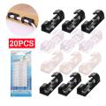 20pcs Wire Cable Management Organizer Desktop & Workstation Cord Clips Management Holder Data Telephone Line Cable Winder Sleeve. 