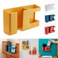 Multi-functional Wall mount phone charging holder stand with extra Storage Box, Remote Control holder, Mobile Phone Plug, Home Charging Shelf.