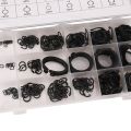 300 Piece C-Clips External Snap Ring Black Washer Hardware Cir Clip Retaining Ring Set For Industrial Fasteners 18 Sizes. 