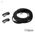 No Need Tie Shoe Laces Adults Sneakers Stretch Tie of Less Shoe Laces for Backpacking Black Lace Black. 