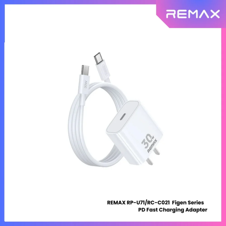 REMAX%20RP-U71%20Figen%20Series%2030W%20GAN%20PD%20Type-C%20to%20Type-C%20Cable%20Charger%20Set%20-%20White%20-%20Image%202
