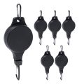 6 Pack Retractable Hanger Reach Plant Pulley Adjustable Height Black. 