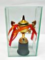 Glass and Plastic Cricket Mini Trophy. 