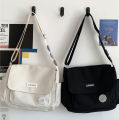 Simple Japanese Bag School Student Shoulder Bag Nylon Handbags Solid Color Leisure Large Capacity Messenger Bag Male Female Bag. 