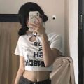 New Chinese-StyleTT-shirt Women【Cotton】Summer Korean Version ofbmChic Sweet Hot Girl Unique Short Top. 