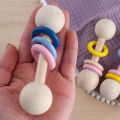 【Yurui】Baby Wooden 1pc Hemu Rattle Soother Teether Toy. 