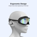Outtobe Ad-ult Swimming Goggles Large Frame with ear plug Waterproof Anti Fog Swim Glasses.