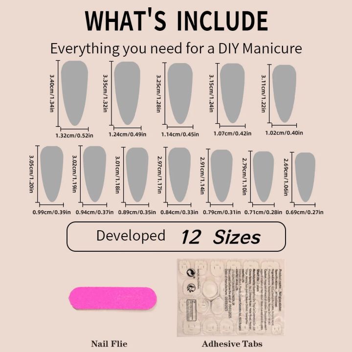 24pcs%20y2k%20Long%20Pointed%20False%20Nails%20Cool%20Girl%20Style%20Silver%20Flame%20Pattern%20Press%20on%20Nails%20Detchable%20Full%20Cover%20Nail%20Patches%20-%20Image%206