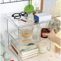 Acrylic Transparent Desktop Storage Box Office Storage Rack Foldable Heightening Rack. 