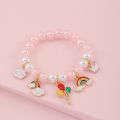Markersland Cute Clourful Children's Pearl Bracelets Girls Princess Beads Cartoon Charm Kids Bracelet Accessories Wholesale. 