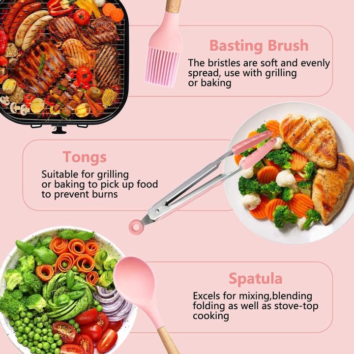 12Pcs%20Silicone%20Cooking%20Utensils%20Set%20%7C%20Non-Stick%20Spatula%20Set%20%7C%20Silicon%20Wooden%20Handle%20Cooking%20Tools%20Set%20%7C%20Silicon%20Spoon%20Kitchen%20Utensil%20Set%20-%20Image%204