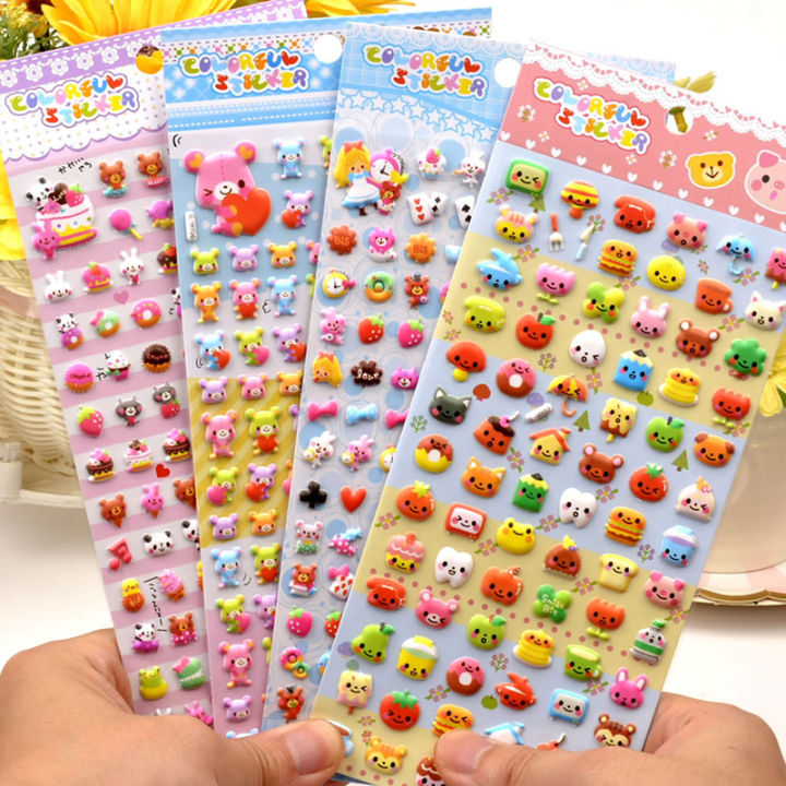【Daily Deals】 Animal Stereoscopic 3D Bubble Sticker Diary Sticker Decor Stationery Stickers