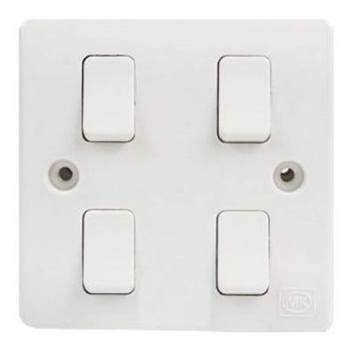 MK Made in Singapore LOGIC SLIMLINE 4 Gang 10A Modular Four 4Gang ...