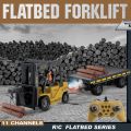GC Remote Control Forklift With Carrier Slab RC Construction Engineering Vehicle Model With Music Light Spray For Boys Girls Birthday Gifts. 