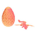 3D Printed Gem Dragon, Crystal Winged Dragon, Rotatable And Poseable Joints 3D Articulated Flying Dragon EggToys For Autism ADHD.