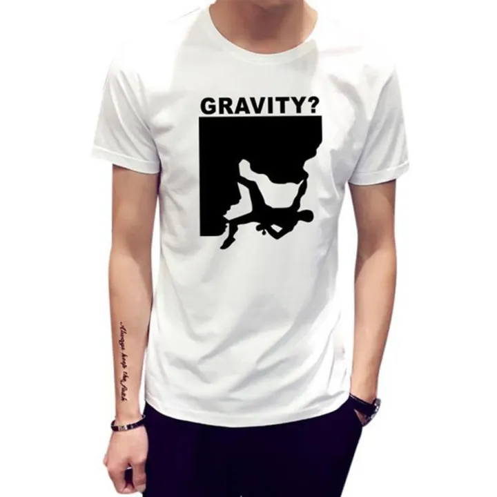 White Cotton Gravity T-shirt for Men - T Shirt For Man - T Shirt For Man - T Shirt - T Shirt For Man