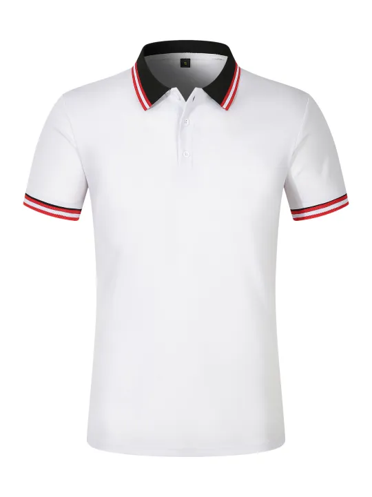 2024%20New%20Men'S%20Classic%20Short%20Sleeve%20Polo%20Shirt%20Summer%20Top%20Casual%20T-Shirt%20Threaded%20Collar%20Oversized%20S-XXXL%20-%20Image%205